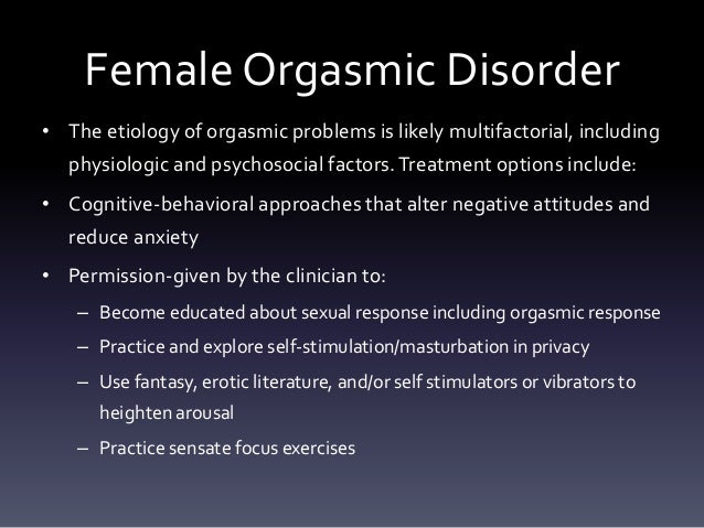 female orgasm dysfunction Other show that suck